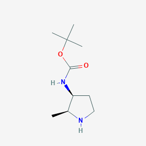 molecular formula C10H20N2O2 B8016876 tert-butyl N-[(2S,3S)-2-methylpyrrolidin-3-yl]carbamate 