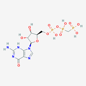 molecular formula C11H18N5O13P3 B080171 5'-Guanylylmethylenediphosphonate CAS No. 14997-54-7