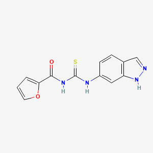 molecular formula C13H10N4O2S B8017195 N-(2-furoyl)-N'-(1H-indazol-6-yl)thiourea 