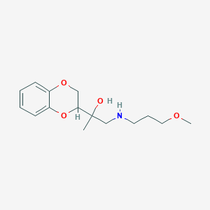 molecular formula C15H23NO4 B080172 alpha-(((3-Methoxypropyl)amino)methyl)-alpha-methyl-1,4-benzodioxan-2-methanol CAS No. 14091-01-1