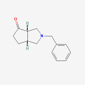 molecular formula C14H17NO B8017263 cis-2-Benzylhexahydrocyclopenta[c]pyrrol-4(2H)-one 