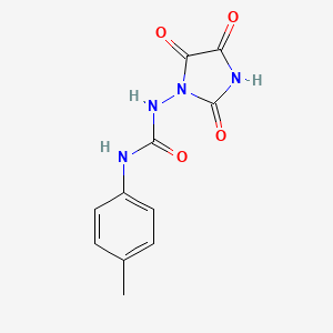 molecular formula C11H10N4O4 B8017345 N-(4-methylphenyl)-N'-(2,4,5-trioxo-1-imidazolidinyl)urea 