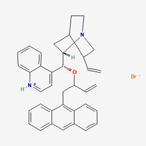 molecular formula C37H37BrN2O B8017375 Cinchonanium, 1-(9-anthracenylmethyl)-9-(2-propenyloxy)-, bromide, (8alpha,9R)- 