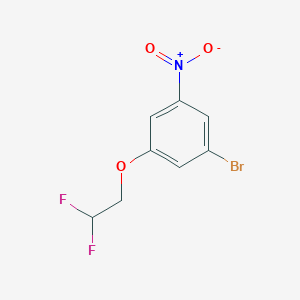 molecular formula C8H6BrF2NO3 B8017679 3-Bromo-5-(2,2-difluoroethoxy)nitrobenzene 