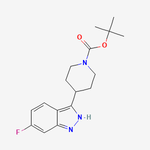 molecular formula C17H22FN3O2 B8017826 tert-butyl 4-(6-fluoro-1H-indazol-3-yl)piperidine-1-carboxylate 
