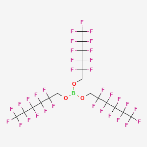 molecular formula C18H6BF33O3 B8017898 Tris(1h,1h-perfluorohexyl)borate 