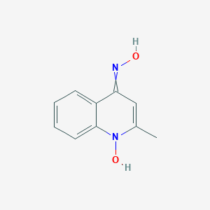 molecular formula C10H10N2O2 B080180 4-(Hydroxyamino)-2-methylquinoline 1-oxide CAS No. 10482-16-3