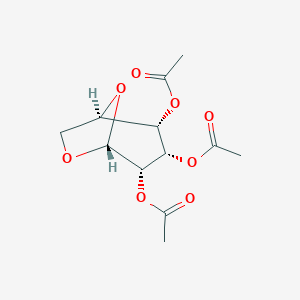 molecular formula C12H16O8 B080189 [(1R,2S,3S,4S,5R)-3,4-Diacetyloxy-6,8-dioxabicyclo[3.2.1]octan-2-yl] acetate CAS No. 14661-16-6