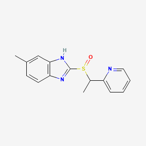 6-methyl-2-(1-pyridin-2-ylethylsulfinyl)-1H-benzimidazole