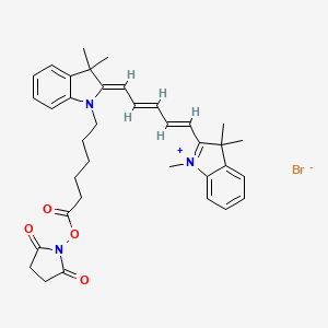 molecular formula C36H42BrN3O4 B8019305 Cyanine5 NHS ester bromide 
