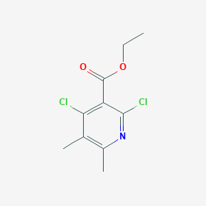 molecular formula C10H11Cl2NO2 B8019378 Ethyl 2,4-dichloro-5,6-dimethylnicotinate CAS No. 77629-52-8
