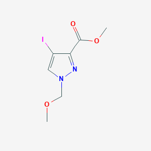 molecular formula C7H9IN2O3 B8019463 Methyl 4-iodo-1-(methoxymethyl)-1H-pyrazole-3-carboxylate 