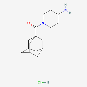 molecular formula C16H27ClN2O B8019767 (3r,5r,7r)-Adamantan-1-yl(4-aminopiperidin-1-yl)methanone hydrochloride 