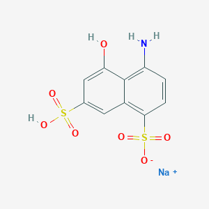 molecular formula C10H8NNaO7S2 B8019836 sodium;4-amino-5-hydroxy-7-sulfonaphthalene-1-sulfonate 
