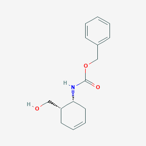 molecular formula C15H19NO3 B8020248 Benzyl ((1S,6R)-6-(hydroxymethyl)cyclohex-3-en-1-yl)carbamate 