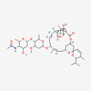 molecular formula C48H71NO14 B8020333 N-[6-[6-[(10'Z,14'Z,16'Z)-21',24'-dihydroxy-3,11',22'-trimethyl-2'-oxo-2-propan-2-ylspiro[2,3-dihydropyran-6,6'-3,7,19-trioxatetracyclo[15.6.1.14,8.020,24]pentacosa-10,14,16,22-tetraene]-12'-yl]oxy-4-methoxy-2-methyloxan-3-yl]oxy-4-methoxy-2-methyloxan-3-yl]acetamide 