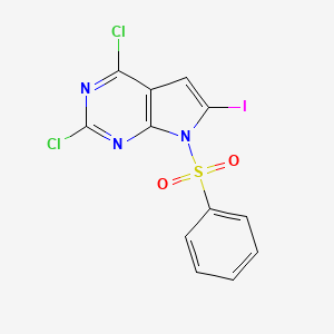 2,4-Dichloro-6-iodo-7-(phenylsulfonyl)-7H-pyrrolo[2,3-d]pyrimidine