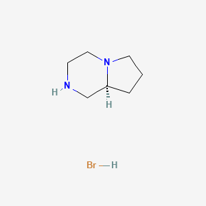 molecular formula C7H15BrN2 B8020598 (s)-1,4-diazabicyclo[4.3.0]nonane hydrobromide 
