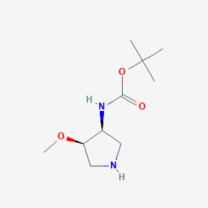 molecular formula C10H20N2O3 B8020767 tert-butyl N-[(3S,4R)-4-Methoxypyrrolidin-3-yl]carbamate 