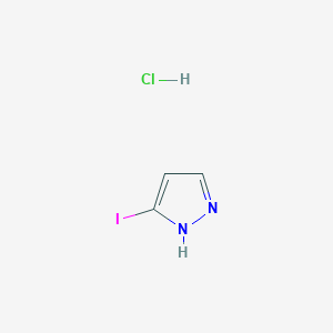 molecular formula C3H4ClIN2 B8020843 3-Iodo-2H-pyrazole hydrochloride 