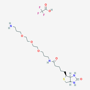 molecular formula C22H39F3N4O7S B8020928 Biotin-C1-PEG3-C3-amine (TFA) 