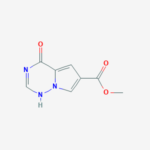 molecular formula C8H7N3O3 B8020956 methyl 4-oxo-1H-pyrrolo[2,1-f][1,2,4]triazine-6-carboxylate 