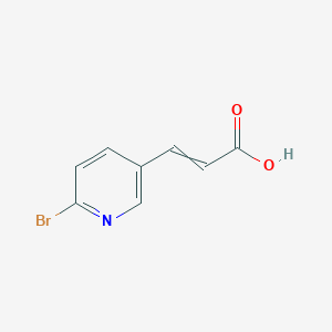 molecular formula C8H6BrNO2 B8020991 3-(6-Bromopyridin-3-yl)prop-2-enoic acid 