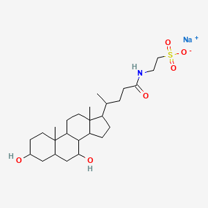 molecular formula C26H44NNaO6S B8020994 sodium;2-[4-(3,7-dihydroxy-10,13-dimethyl-2,3,4,5,6,7,8,9,11,12,14,15,16,17-tetradecahydro-1H-cyclopenta[a]phenanthren-17-yl)pentanoylamino]ethanesulfonate 