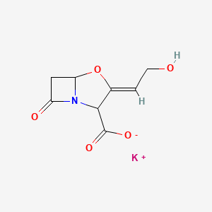 molecular formula C8H8KNO5 B8021012 potassium;(3Z)-3-(2-hydroxyethylidene)-7-oxo-4-oxa-1-azabicyclo[3.2.0]heptane-2-carboxylate 