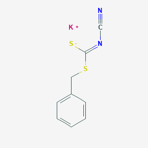 molecular formula C9H7KN2S2 B8021073 potassium;1-benzylsulfanyl-N-cyanomethanimidothioate 