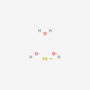 molecular formula H4O3Pd B8021096 Palladium(2+);dihydroxide;hydrate 