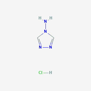 molecular formula C2H5ClN4 B080213 4H-1,2,4-triazol-4-amine hydrochloride CAS No. 10495-63-3