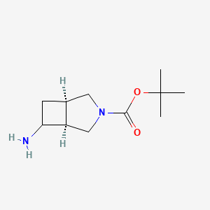 molecular formula C11H20N2O2 B8021633 (1R,5S)-rel-tert-Butyl 6-amino-3-azabicyclo[3.2.0]heptane-3-carboxylate 