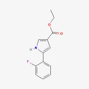 molecular formula C13H12FNO2 B8021741 Ethyl 5-(2-fluorophenyl)-1H-pyrrole-3-carboxylate 