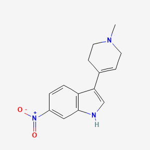 molecular formula C14H15N3O2 B8021768 6-Nitro-3-(1-methyl-1,2,3,6-tetrahydro-4-pyridinyl)-1H-indole 