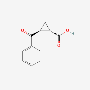 molecular formula C11H10O3 B8022016 Trans-2-benzoyl-cyclopropanecarboxylic acid 
