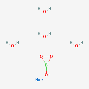 molecular formula BH8NaO7 B8022138 sodium;3-oxidodioxaborirane;tetrahydrate 