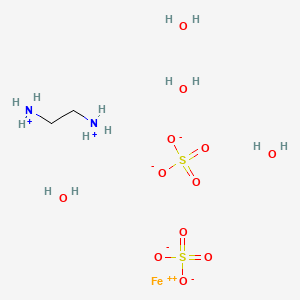molecular formula C2H18FeN2O12S2 B8022374 Iron(II) ethylenediammonium sulfate tetrahydrate 