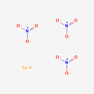 molecular formula Fe(NO3)3(H2O)9<br>FeN3O9 B080224 硝酸铁 CAS No. 10421-48-4