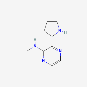 molecular formula C9H14N4 B8022443 N-Methyl-3-(pyrrolidin-2-YL)pyrazin-2-amine 