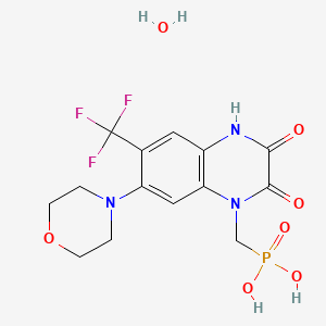 molecular formula C14H17F3N3O7P B8022623 Fanapanel hydrate 
