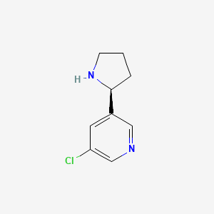 molecular formula C9H11ClN2 B8022641 (S)-3-Chloro-5-(pyrrolidin-2-yl)pyridine 