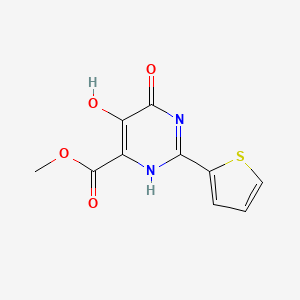 molecular formula C10H8N2O4S B8022661 methyl 5-hydroxy-4-oxo-2-thiophen-2-yl-1H-pyrimidine-6-carboxylate 