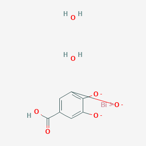 molecular formula C7H7BiO7 B8022815 Bismuth;5-carboxybenzene-1,2,3-triolate;dihydrate 