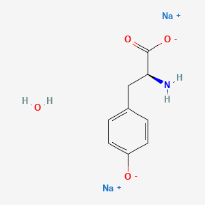 molecular formula C9H11NNa2O4 B8022838 L-3-(4-Hydroxyphenyl)alanine disodium salt hydrate 