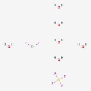 molecular formula F6H12O6SiZn B8023051 Difluorozinc;tetrafluorosilane;hexahydrate 