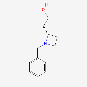 molecular formula C12H17NO B8023201 (S)-2-(1-Benzyl-azetidin-2-yl)-ethanol 