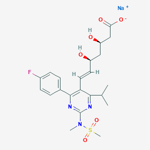 molecular formula C22H27FN3NaO6S B8023301 sodium;(E,3R,5S)-7-[4-(4-fluorophenyl)-2-[methyl(methylsulfonyl)amino]-6-propan-2-ylpyrimidin-5-yl]-3,5-dihydroxyhept-6-enoate 