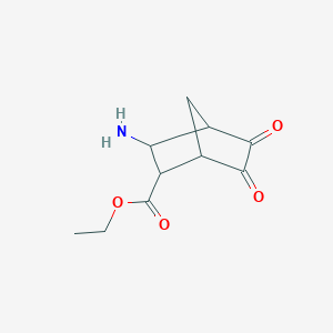 molecular formula C10H13NO4 B8023497 Ethyl 3-amino-5,6-dioxobicyclo[2.2.1]heptane-2-carboxylate 