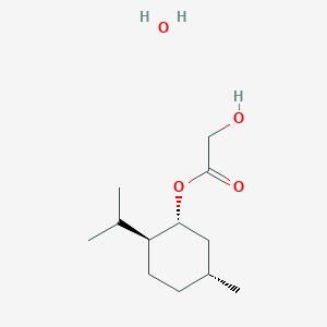 molecular formula C12H24O4 B8023668 Aceticacid,2-oxo-,(1R,2S,5R)-5-methyl-2-(1-methylethyl)cyclohexyl ester,hydrate(1:1) 